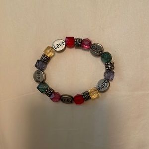 Multicolored beaded bracelet
